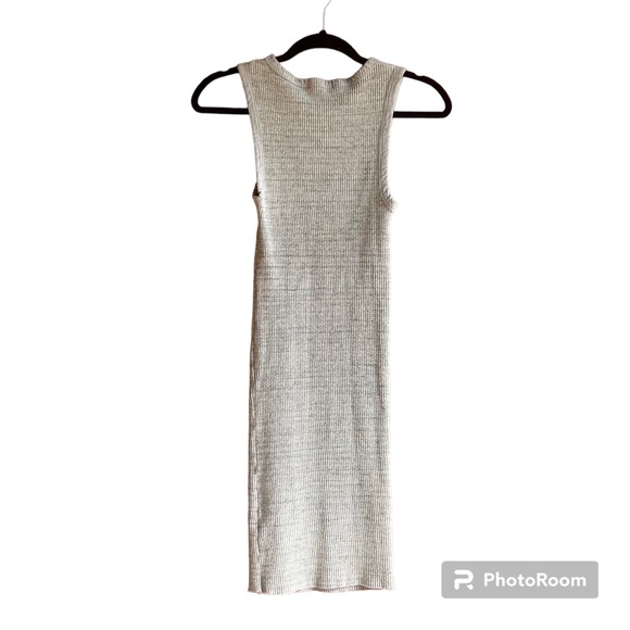 James Perse Ribbed Midi Bodycon Cotton Dress - Picture 3 of 6